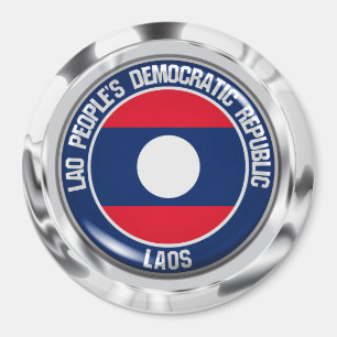 Rundes Emblem Laos Magnet