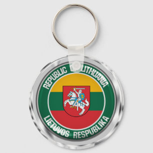 Rundes Emblem Litauens Schlüsselanhänger