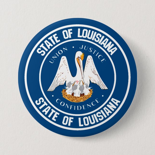 Rundes Emblem Louisianas Button (Vorderseite)