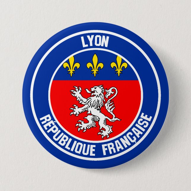 Rundes Emblem Lyons Button (Vorderseite)