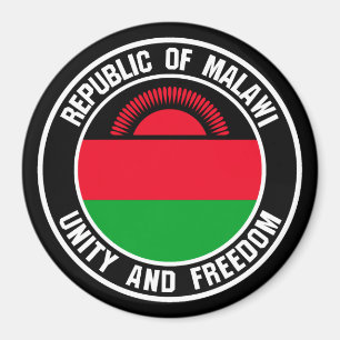 Rundes Emblem Malawis Magnet