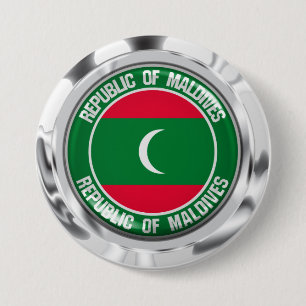 Rundes Emblem Malediven Button