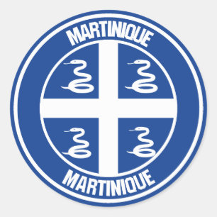 Rundes Emblem Martiniques Runder Aufkleber