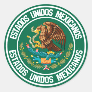 Rundes Emblem Mexikos Runder Aufkleber