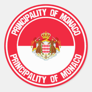 Rundes Emblem Monacos Runder Aufkleber