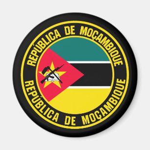 Rundes Emblem Mosambiks Magnet