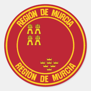 Rundes Emblem Murcia Runder Aufkleber
