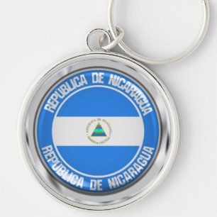 Rundes Emblem Nicaraguas Schlüsselanhänger