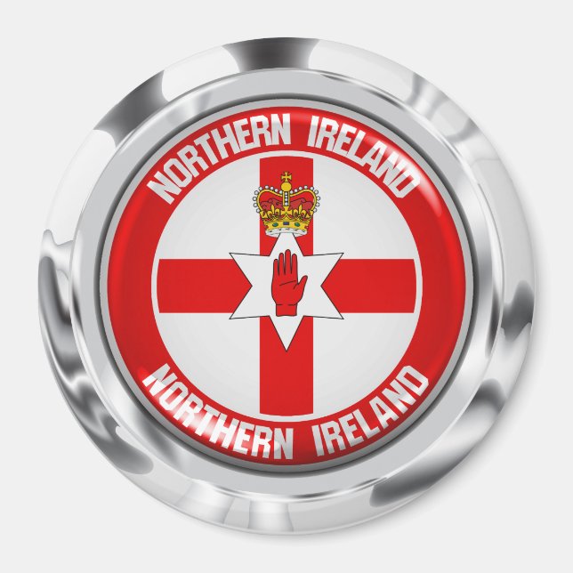 Rundes Emblem Nordirlands Magnet (Vorne)