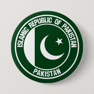 Rundes Emblem Pakistans Button