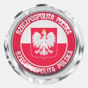 Rundes Emblem Polens Runder Aufkleber