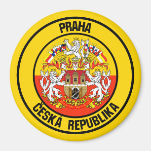 Rundes Emblem Prags Magnet
