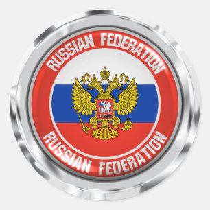 Rundes Emblem Russlands Runder Aufkleber