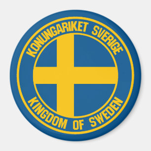 Rundes Emblem Schwedens Magnet