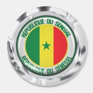 Rundes Emblem Senegals Magnet