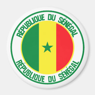 Rundes Emblem Senegals Magnet