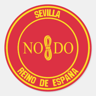 Rundes Emblem Sevillas Runder Aufkleber