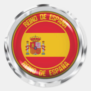 Rundes Emblem Spaniens Runder Aufkleber