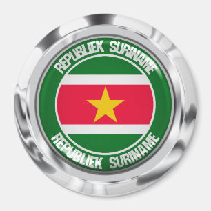 Rundes Emblem Surinams Magnet