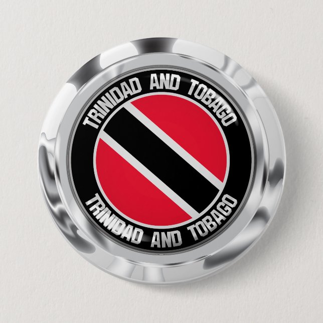 Rundes Emblem Trinidad und Tobagos Button (Vorderseite)