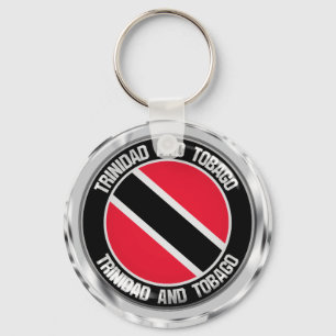 Rundes Emblem Trinidad und Tobagos Schlüsselanhänger