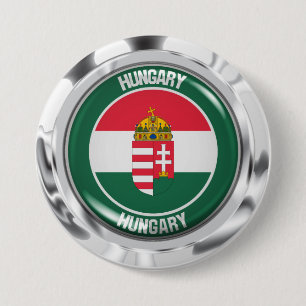 Rundes Emblem Ungarns Button