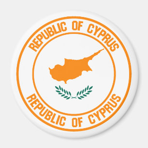 Rundes Emblem Zyperns Magnet