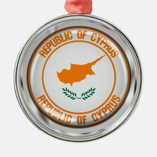 Rundes Emblem Zyperns Ornament Aus Metall (Vorne)