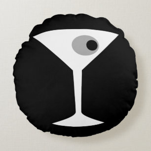 Rundes Glaskissen Film-Noir Martinis Kissen