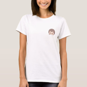 Rundes Kawaii-Igel-Illustration T-Shirt