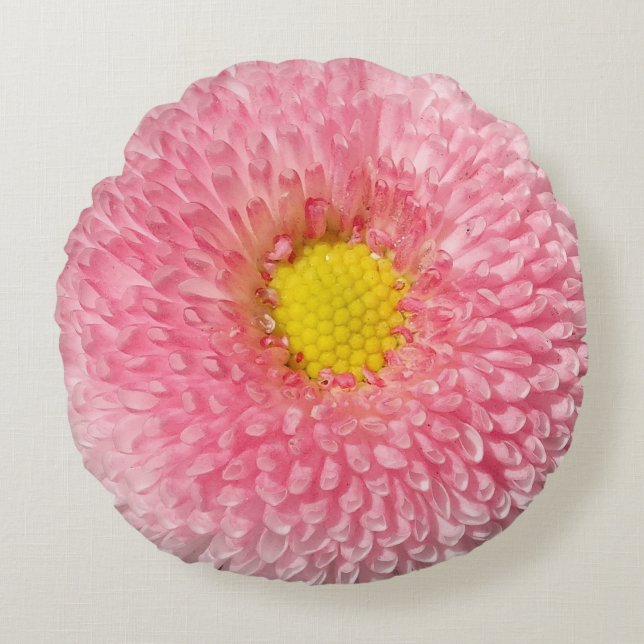 Rundes Kissen der rosa (Vorderseite)