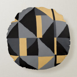 Rundes Kissen Moderne Geometrie Handwerkskunst