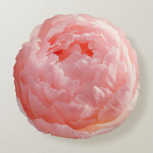 Rundes Kissen – Rosa Blütenblüte   Individuelle Wo