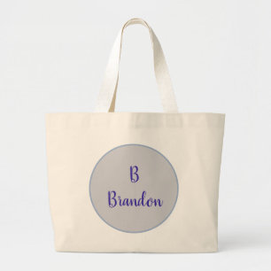 Rundes Kreisdesign mit Monogramm Jumbo Stoffbeutel