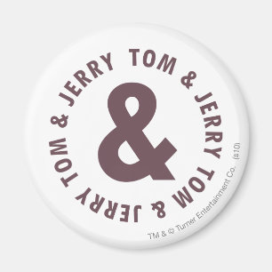 Rundes Logo 8 Toms und Jerry Magnet