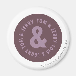 Rundes Logo 9 Toms und Jerry Magnet