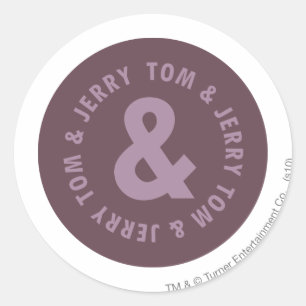 Rundes Logo 9 Toms und Jerry Runder Aufkleber