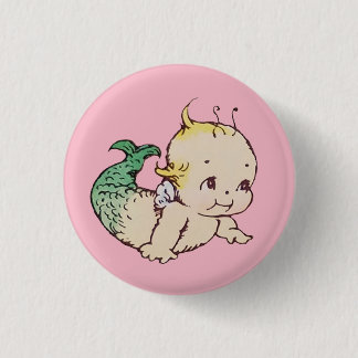 Rundes Meerjungfrau Kewpie Knopf-Button Button