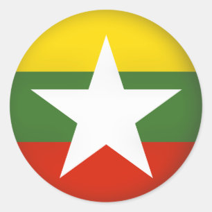 Rundes Myanmar Runder Aufkleber