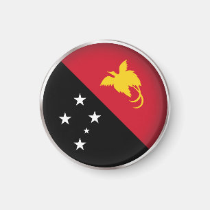 Rundes Papua-Neu-Guinea Magnet