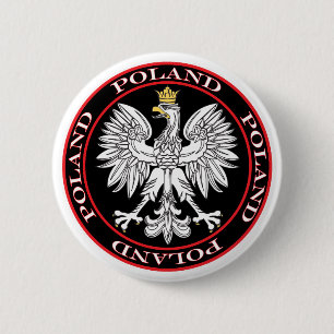 Rundes polnisches Eagle Button