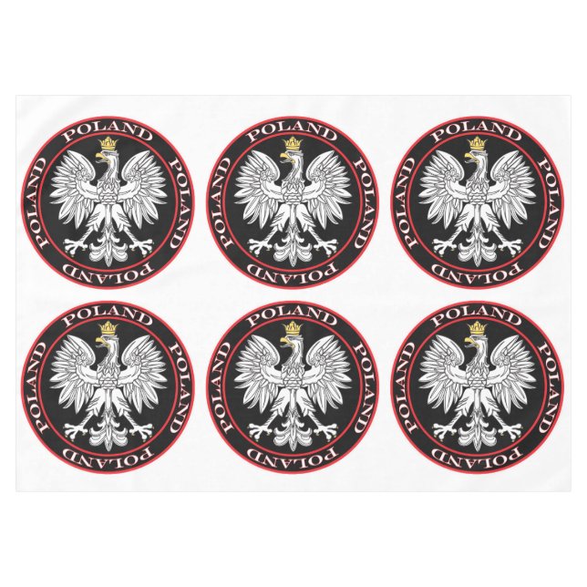 Rundes polnisches Eagle Tischdecke (Vorderseite (Horizontal))