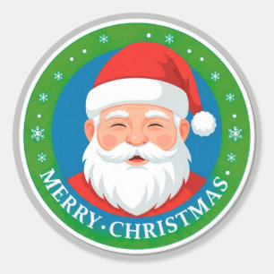 Rundes Weihnachtsmann-Weihnachtsemblem für festlic Runder Aufkleber