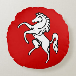 Rundes Wurfkissen mit der Flagge von Kent County Kissen