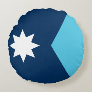 Rundes Wurfkissen mit Flagge von Minnesota Kissen