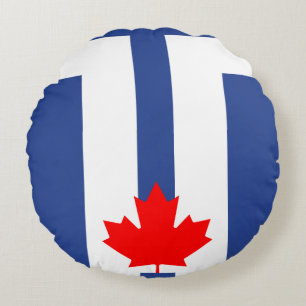 Rundes Wurfkissen mit Flagge von Toronto, Kanada Kissen