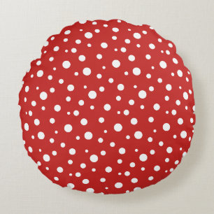 Rundes Wurfkissen-Polka-Punkte Kissen