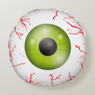 Rundes Wurfs-Kissen Bloodshot Augapfel-Halloweens Rundes Kissen