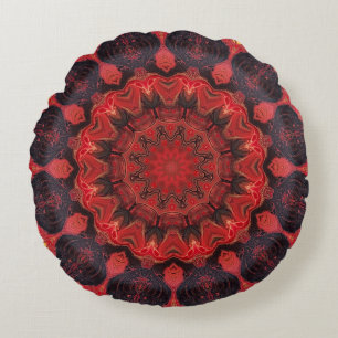 rundes Wurfs-Kissen der roten Mandala-3D Kissen