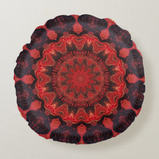 rundes Wurfs-Kissen der roten Mandala-3D Kissen